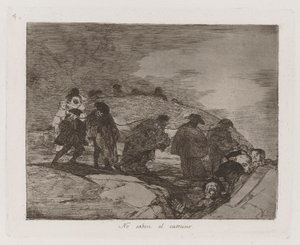 Non sanno la strada, Tavola 70 da Los desastres de la guerra da Francisco de Goya