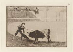 Pedro Romero uccidendo il toro fermo, Tavola 30 da La tauromachia