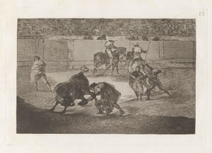 Pepe Illo facendo il recorte al toro da Francisco de Goya