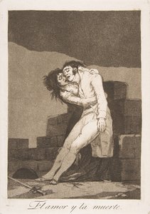 Tavola 10 da Los Caprichos: Amore e morte da Francisco de Goya