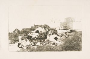 Tavola 22 da I disastri della guerra: Anche peggio. Tanto y ..., 1810 da Francisco de Goya
