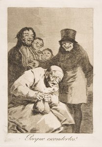 Tavola 30 da Los Caprichos: Perché nasconderli Porque esconderlos, 1799