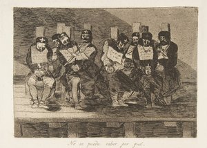 Tavola 35 da I disastri della guerra: Uno C..., 1810 pubblicato 1863
