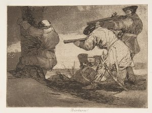 Tavola 38 da I disastri della guerra: Barba da Francisco de Goya