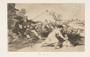 Tavola 44 da I disastri della guerra Los Desastres de la Guerra: Ho visto..., 1810 pubblicato 1863 da Francisco de Goya