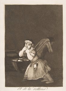 Tavola 4 da Los Caprichos: Il bambino della balia El de la rollona, 1799 da Francisco de Goya