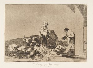 Non si può guardare, da I disastri della guerra da Francisco de Goya