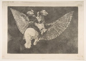 Piatto 5 dai Disparates: Follia Volante da Francisco de Goya