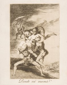 Tavola 65 da Los Caprichos: Dove va mamma, 1799