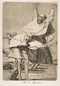 Tavola 80 da Los Caprichos: È ora Ya es hora da Francisco de Goya