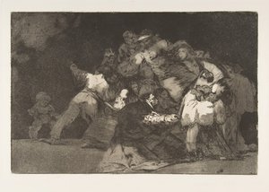 Tavola 9 dai Disparates: Follia generale, ca. 1816-23 pubblicato 1864 da Francisco de Goya