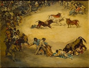 Scena di una corrida: Diversion de España, c1766-1828 da Francisco de Goya