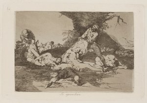 Se aprovechan (Ne fanno uso), tav. 16 dalla serie Los desastres de la guerra da Francisco de Goya