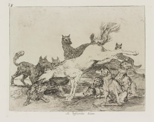 Si difende bene., tav. 78 dalla serie Los desastres de la guerra da Francisco de Goya