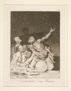 Quando Spunta il Giorno Ce Ne Andremo, tav. 71 dalla serie Los caprichos da Francisco de Goya