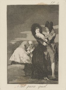Tal para qual. (Due di un tipo), tav. 5 dalla serie Los caprichos