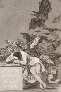 Il Sonno della Ragione Produce Mostri (No. 43), da Los Caprichos da Francisco de Goya