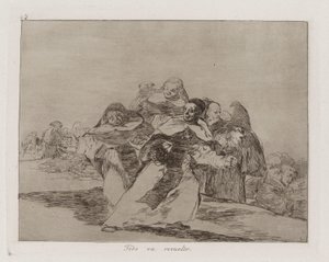 Todo va revuelto (Tutto è sottosopra), Tavola 42 da Los desastres de la guerra (I disastri della guerra) da Francisco de Goya
