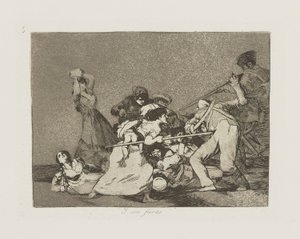 E sono come bestie selvagge, pl. 5 dalla serie I disastri della guerra da Francisco de Goya