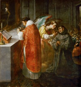 San Bonaventura riceve la comunione da un angelo ...