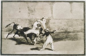 Un Moro Catturato dal Toro... da La Tauromachia da Francisco de Goya