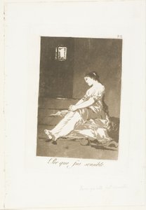 Perché era suscettibile, tavola 32 da Los Caprichos da Francisco Jose de Goya y Lucientes