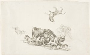 Toro attaccato dai cani da Francisco Jose de Goya y Lucientes