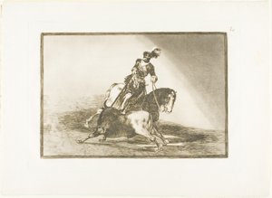 Carlo V infilza un toro nell