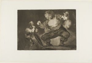 Gigante danzante, dai Disparates, pubblicato come tavola 4 in Los Proverbios da Francisco Jose de Goya y Lucientes