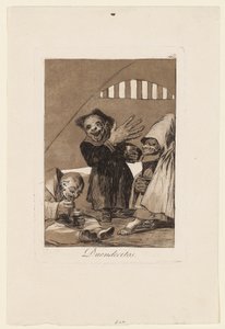 Duendecitos, tavola da "Los Caprichos" da Francisco de Goya