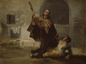Frate Pedro colpisce El Maragato con il calcio della pistola da Francisco Jose de Goya y Lucientes