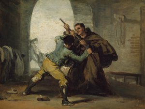 Frate Pedro strappa la pistola a El Maragato da Francisco Jose de Goya y Lucientes