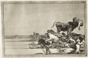 GOYA Y LUCIENTES, Francisco de (1746-1828). Eventi terribili nelle prime file dell
