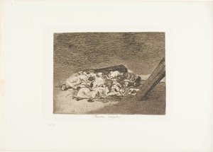 Raccolta dei morti, tavola 63 da I disastri della guerra da Francisco Jose de Goya y Lucientes