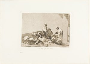 Non serve a nulla gridare, piatto 58 da I disastri della guerra da Francisco Jose de Goya y Lucientes