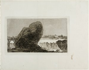 Paesaggio con cascata