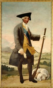 Ritratto a figura intera di Carlo III (1716-1788) come cacciatore da Francisco de Goya