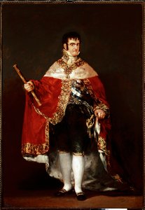 Ritratto del re Ferdinando VII in costume reale da Francisco de Goya