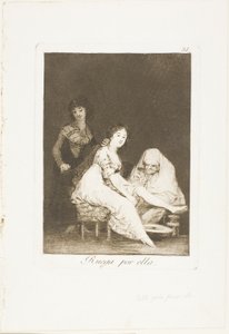 Lei prega per lei, tavola 31 da Los Caprichos da Francisco Jose de Goya y Lucientes