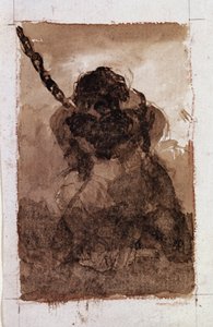 Silhouette di prigioniero in catene da Francisco de Goya