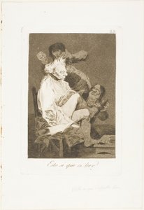 Questo è certamente essere capaci di leggere, tavola 29 da Los Caprichos da Francisco Jose de Goya y Lucientes