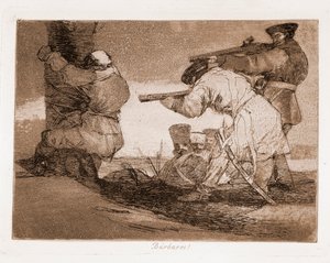 I disastri della guerra: Barbari! da Francisco de Goya