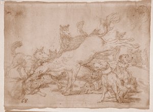 I disastri della guerra: Si difende bene (disegno preparatorio) da Francisco de Goya
