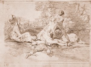 I disastri della guerra: Ne approfittano (disegno preparatorio) da Francisco de Goya