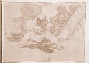 I disastri della guerra: Che follia! (disegno preparatorio) da Francisco de Goya