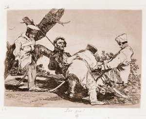 I disastri della guerra: Perché (incisione da disegno preparatorio) da Francisco de Goya