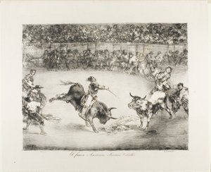 Il famoso americano, Mariano Ceballos, da I tori di Bordeaux da Francisco Jose de Goya y Lucientes