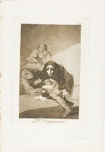 Il vergognoso, tavola 54 da Los Caprichos da Francisco Jose de Goya y Lucientes