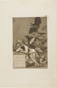 Il sonno della ragione genera mostri, tavola 43 da Los Caprichos da Francisco Jose de Goya y Lucientes