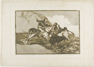 Il modo in cui gli antichi spagnoli cacciavano i tori a cavallo in aperta campagna, tavola uno da L